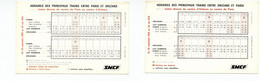 SNCF / Horaires Chemins De Fer SNCF Paris - Orléans / Du 28/09/1969 Au 30/05/1970 - Railway