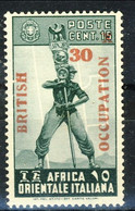 British Occupation  AOI 1941 Sass. N. 3 - C. 30 Su 15 Verde. MNG Cat € 120 Firma A. Biondi - Ongebruikt