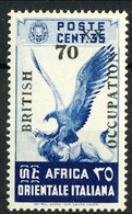 British Occupation AOI 1941 Sass. N. 5 -  C. 70 Su 35 Azzurro. ** MNH Cat € 120 Firma A. Diena - Nuovi