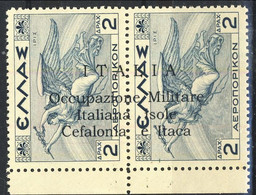 Occupazione Militare Italiana Cefalonia E Itaca Sass. N. 17 - D. 2 + 2 Oltremare MNH Cat € 150 Firma A. Diena - Cefalonia & Itaca