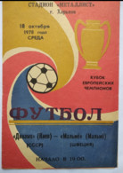 Football Program UEFA Champions League 1978-79 Dynamo Kyev USSR - Malmö FF Sweden - Livres