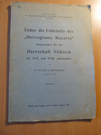 Ueber Die Einkünfte Des "Herzogtums Mazarin" Insbesondere Die Herrschaft Altkirch - 1901-1940
