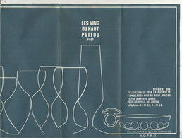 Publicité 8 Pages, LES VINS DU HAUT POITOU , Syndicat...NEUVILLE DE POITOU,3 Scans,  Frais Fr 1.85 E - Publicités