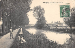 CPA 08 ATTIGNY LES BORDS DU CANAL - Sonstige & Ohne Zuordnung