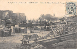 CPA 08 DONCHERY RUINES DE L'USINE HULOT APRES L'OURAGAN - Other & Unclassified