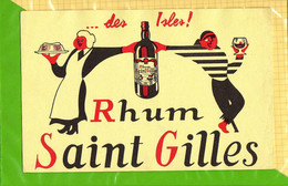 BUVARD & Blotting Paper :   RHUM SAINT GILLES - Schnaps & Bier