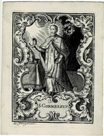 S. CORNELIUS  - Oude Kopergravure / Ancienne Gravure Sur Cuivre / Old Copperplate - PARCHMENT -  9,5 X 12 Cm. - Images Religieuses