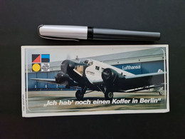 Aufkleber Tante Ju, Flughafen Berlin Tegel, 750 Jahre Berlin, 1987 - Stickers