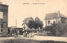 CPA 08 AMAGNE AVENUE DE LA GARE - Altri & Non Classificati