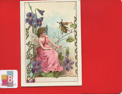 Rouen Fabrique Brosserie Hurel E Chromo Landsberg Femme Ailes Papillon Insecte Violon Violettes - Other