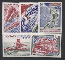 Monaco - 1976 - N°Yv. 1057 à 1061 - Olympics - Non Dentelé / Imperf. - Neuf Luxe ** / MNH / Postfrisch - Sommer 1976: Montreal