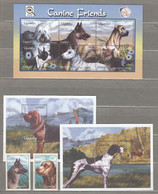 UGANDA 2001 Fauna Dogs MNH(**) Set Blocks Sheet #28544 - Perros