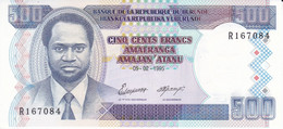 BILLETE DE BURUNDI DE 500 FRANCS DEL AÑO 1995 SIN CIRCULAR (BANK NOTE) UNCIRCULATED - Burundi