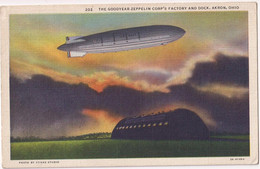 The Goodyear Zeppelin Corp's Factory And Dock, Akron, Ohio - & Zeppelin - Akron