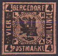 I BERGERDOF GERMANIA ANTICHI STATI  1861 STEMMI DI LUBECCA E AMBURGO UNIF. 7 MLH VF - Bergedorf