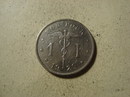 MONNAIE BELGIQUE 1 FRANC 1929 ( En Français ) - 1 Franc