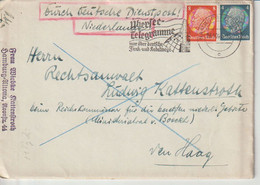 Deutsche Dienstpost Niederlande, Mi. 483, 485, Hamburg/Altona - Den Haag, 23.10.40 - Occupation 1938-45