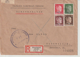 Deutsche Dienstpost Ukraine, Mi. 20 U.a., R-Kirowograd, 27.5.43, OKW-Zensur - Occupation 1938-45