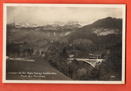 ZOOP-29  Chemin De Fer Aigle Sépey Diablerets, Pont Des Planches, Train. Circ. 1923.Perrochet-M. 1923 - Aigle