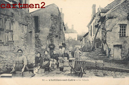 RARE CPA : CHATILLON-SUR-LOIRE LE GLACIS LAVANDIERES LESSIVEUSES LAVOIR BLANCHISSEUSES 45 LOIRET - Chatillon Sur Loire