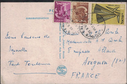 ISRAEL - NAZARETH - CARTE POSTALE POUR LA FRANCE - LE 5-9-1958 - CARTE BEDOUINS AVEC CHAMEAUX. - Covers & Documents