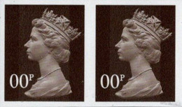 GREAT BRITAIN 2005 Machin Denomination 00p Brown TRIAL PAIR - Errors, Freaks & Oddities (EFOs