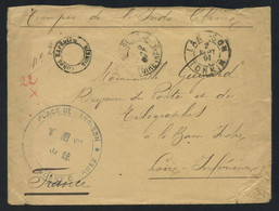 CORPS D'OCCUPATION ANNAM TONKIN 1901 Cover From LANG-SON (TONKIN) With Double-circle Postmark "PLACE DE LANG-SON" Cachet - Lettres & Documents