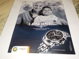 ANCIENNE PUBLICITE ANDRE AGASSI PRESENTE MONTRE LONGINES   2012 - Other & Unclassified