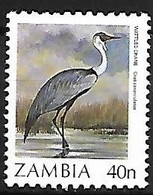 Zambia - MNH ** 1987 :      Wattled Crane  -  Grus Carunculata - Gru & Uccelli Trampolieri