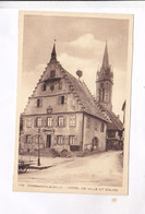 CPA DOT 67 DAMBACH LA VILLE, HOTEL DE VILLE ET EGLISE - Dambach-la-ville