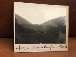 Queige * Route De Beaufort à Albertville * Photo Albuminée Circa 1904 - Other & Unclassified