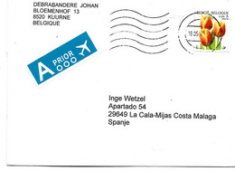 B432 / BELGIEN - Briefmarke Mit Tulpe (Blume) 2021 - Storia Postale