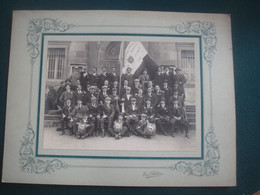 Photo Conscrits Clamecy Nièvre Devant La Mairie Classe 1922 - Oorlog, Militair