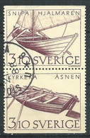 Suède YT N°1449-1452 Bateaux Des Eaux Intérieures (Paire Se-tenant) Oblitéré ° - Used Stamps