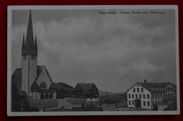 CPA 1911 Degersheim - Evangelische Kirche Und Pfarrhaus - Degersheim