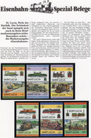 Caribic Railway 1984 Lucia 672/3 ZD ** 10€ Konstruktionen Dampf-Loks Eisenbahn-Spezial-Beleg History Se-tenants Of Train - St.Lucie (1979-...)