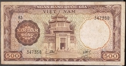 South Viet Nam Vietnam 500 Dông VF Saigon Museum Banknote Note 1964 - Pick # 22 / 2 Photos - Vietnam