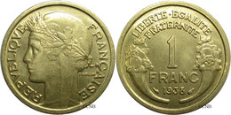 France - IIIe République - 1 Franc Morlon 1938 - SPL/MS63 - Fra3113 - 1 Franc