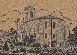 Carte Postale En Liège - 47 Lot Et Garonne - CASTEJALOUX - L' Eglise - Casteljaloux