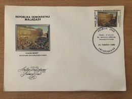 Madagascar Madagaskar 1985 Mi. 995 FDC 1er Jour Art Kunst Claude Monet Boulevard Des Capucines Paris - Impressionisme