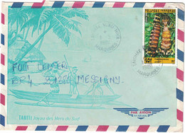 Polynésie Française - Iles Marquises - Ile Nuku-Hiva - Taiohae - Lettre Avion Pour Messigny - 11 Mai 1988 - Oblitérés