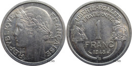 France - IVe République - 1 Franc Morlon Aluminium, Poids Léger 1948 B - SUP+/MS62 - Fra2051 - 1 Franc