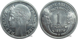 France - IVe République - 1 Franc Morlon Aluminium, Poids Léger 1957 B - SPL/MS63 ! - Fra3813 - 1 Franc