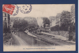 CPA [75] Paris éditeur Comptoir Parisien 20e Arrondissement Gare Train Chemin De Fer Circulé - Arrondissement: 20