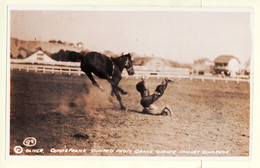 Ca004 ♥️ Carte Photo OLIVER Cowboy Franck COYOTE Dumped From GRAVE DIGGER RODEO CALGARY 1925s STAMPEDE CANADA ALBERTA - Calgary
