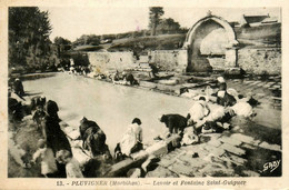 Pluvigner * Le Lavoir Et La Fontaine St Guiguer * Laveuses Lavandières Blanchisseuses - Pluvigner