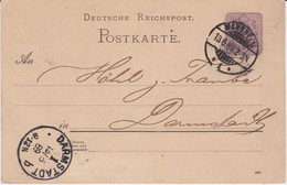 DR Pfennig Ganzsache P 18 Versuchs Gitterstempel Mannheim 1889 - Marcofilia - EMA ( Maquina De Huellas A Franquear)