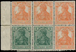 * ALL. EMPIRE - Timbres De Carnets - Michel HB 22 AbA, Feuillet Complet: 5pf. (x2) + 7/5pf. (x4) Germania - Other & Unclassified