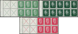 * ALL. EMPIRE - Timbres De Carnets - Michel HB 57/59, Complet, 3 Feuillets: Hindenburg, Ebert - Other & Unclassified