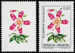 ** ARGENTINE - Poste - 1476, Sans Impression Du Noir (cadre, Pays, Faciale): 20c. Fleur Choriasa (+ Normal) - Sonstige & Ohne Zuordnung